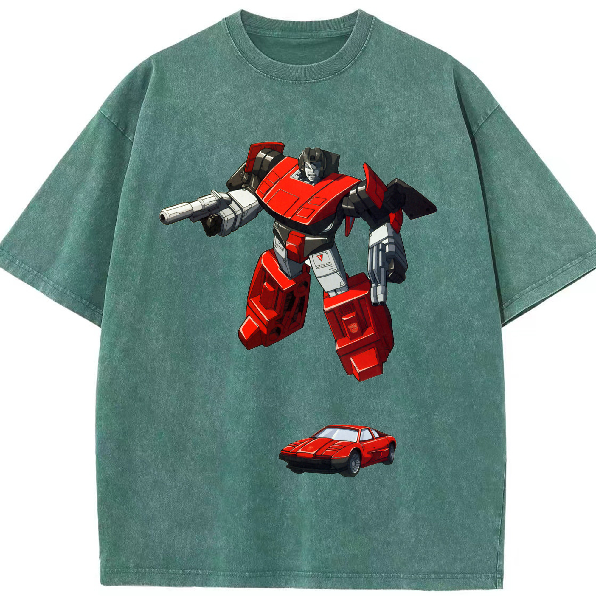 （画像用）  綿100% ヴィンテージ風 半袖Tシャツ（フロントプリント）